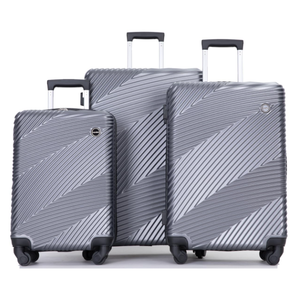 Travelhouse Vienna Hardside Spinner Silver Luggage Set 3 Pieces