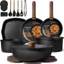CAROTE 23pcs Pots and Pans Set Non Stick, Cookware Set Detachable Handle, 23 Piece