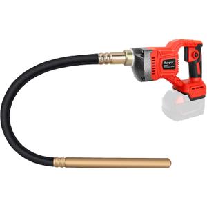 Handheld Concrete Vibrating Tool Compatible with Milwaukee 18V Battery, 600W Cordless Concrete vibrator with 3.8FT Shaft Rod 5,500VPM Portable Pencil Vibrarator Remove Air Bubble(No Battery)
