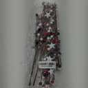 4 Pack Patriotic Artificial Berry Stem Picks White Blue Red Stars for 4th of July Independence Day, Pentagram Faux Berry Branches Decoration for Home Office Restaurant Vase Dcor