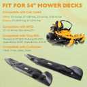 Mower Blades 3PCS 742P05086 Compatible with 54" Craftsman T3200 TT440 Z5800, Cub Cadet XT1-GT54 XT1-ST54 ZT2-54 ZTS2-54, MTD ZT1-54, Troy-Bilt Mustang Super Bronco 54K XP Z54 Deck Lawn Mower Blades