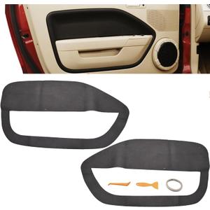 2Pcs Car Front Door Panel Leathe Insert Cards Cover Replacement for Mustang 2005-2009