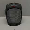 Amazon Basics Oscillating Ceramic Space Heater, Portable Fast Heating Indoor Solution, With Overheat and Tip-Over Protection, Thermostat, 1500W, 7.52"D x 6.34"W x 9.45"H, Black