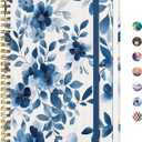 Taja Lined Spiral Journal Notebook for Women, A5 Cute College Ruled Hardcover Notebook for Work & Note Taking, Pretty Journal for Writing, 140 Pages, Watercolor Petal