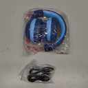 iClever BTH12 Kids Bluetooth Headphones,Colorful LED Lights Kids Headphones Wireless,74/85dBA Safe Volume,85H Playtime,Fast Charging,Bluetooth 5.2,Over Ear,Built-in Mic for iPad/Tablet/Airplane,Blue