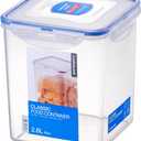 LOCK & LOCK Easy Essentials Pantry Food storage containers with lids / Pantry storage / Airtight containers, BPA free - Square - 11 cup - Great for Sugar, Clear (Square - 88 Ounce)