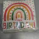 50 Pieces Boho Napkins Disposable Boho Party Napkins 13 x 13 Inches, Paper Cocktail Napkins Birthday Supplies Decorations for Baby Shower Birthday Party, Pack of 5