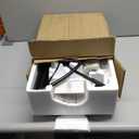 Dimmable Floor Lamp, Arc Floor Lamp with Dimmer, Black Standing Lamp with Adjustable Hanging Shade, Over Couch Tall Reading Light, Modern Pole Lamp for Living Room Bedroom, 9W LED Bulb Included