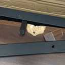 FITUEYES Design 4-Tier AV Media Stand Corner Shelf for Record Player Wooden Stereo Cabinet Audio Rack Tower with Height Adjustable Wooden Shelves for ps4 (Walnut)