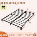 GarveeHome 6 in Queen Bed Frame, Heavy Duty Metal Platform Bed Frame with Durable Iron Slat Support and Legs, No Box Spring Required, No Screws Needed, Support Up to 800 LBS