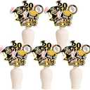 Set of 4 Pack, Zienlay 30 Pack Graduation Decorations 2025, Class of 2025 Grad Party Decorations - Black and Gold Graduation Centerpieces Sticks for Tables, Grad Decor Supplies, Table Toppers for College High School