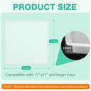 6Pcs Silicone Dehydrator Sheets 11x11 inch, Non-Stick Dehydrator Tray Liner with Edge for Food Freeze Dryer, Reusable Dryer Mats for Fruits, Vegetables, Meat, Yogurt