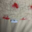 Fuzzy Fleece Jacket Women Long Sleeve Half Button Down Tops Casual Sherpa Pullover Sweatshirt Warm Winter Outerwear (Large, Red)