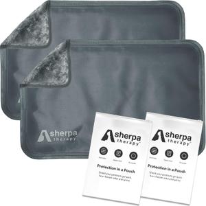 Medium Flexible Gel Ice Packs Reusable - Hot and Cold Soft Ice Packs for Injuries Reusable for Ankle, Arm, Foot, Leg, Back Pain Relief - 8" x 12" - 2PK - Grey