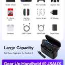 JSAUX All-in-One Carrying Case for Nintendo Switch 2 / ROG Xbox Ally / Ally X, Travel Storage Bag Fits Dock, Pro Controller and Accessories, Holds Switch 2 with Protective Case, Large CapacityBlack