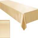 Ruisita Satin Party Tablecloth Table Cover 58 x 102 Inches Wedding Rectangle Bright Silk Cover Smooth Fabric Tablecloth Table Decor for Wedding Banquet Table Decoration, Champagne