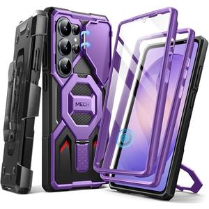TONGATE Magnetic Stand for Samsung Galaxy S26 Ultra Case, Compatible with Magsafe, [Camera Cover & 2 Front Frames][Military Drop Protection] S26 Ultra Case Built-in Screen Protector & Belt Clip,Purple