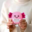 Emotional Support Nuggets Crochet Kit, Positive Crochet Axolotls, Handmade Inspirational Gifts Emotional Cheer Support Funny Pickle, Positive Crochet Animals Birthday Gifts for Women Man