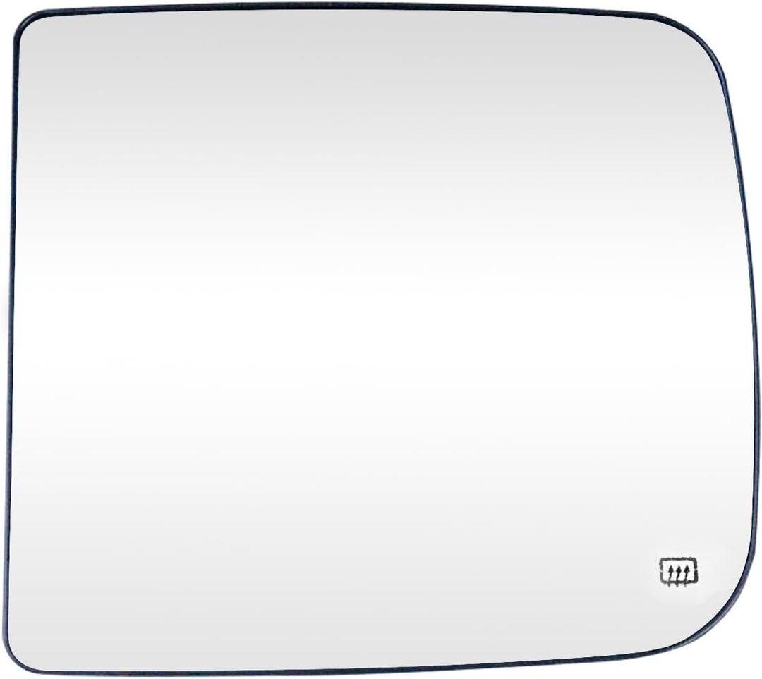 Heated Repl. Glass Right Passenger Side Compatible with Dodge Ram 1500 2500 3500 2009 2010 2011 2012 2013 2014 2015 2016 2018 2019 2020 tow flat mirror big lens