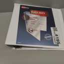 Avery Heavy-Duty View 3 Ring Binder, 3" One Touch Slant Rings, White, Perfect Trading Card Binder (79793)