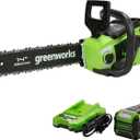 Greenworks 40V 14 in Cordless Electric Chainsaw, 2.5 Ah Battery and Charger