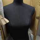 Female Mannequin Torso Dress Form Manikin with Metal Bracket and Rectangular Base, 40.55-73.23 Inch Mannequin Body Height Adjustable for Sewing Dressmakers Clothes Jewelry Display, Black