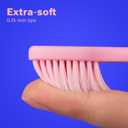Max Extra-Soft Toothbrush for Adults Sensitive Gums  Gentle Bristles, Wide Angled Head for Back Teeth, Ergonomic Non-Slip Grip, BPA-Free Handle, Individually Wrapped, 4-Pack(Blush Pink)
