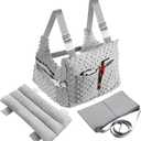 Geelin Post Mastectomy Pillow, Breast Surgery Lumpectomy Recovery Supplies, Post Mastectomy Essentials, Breast Reduction Pillow Recovery Belt Protection Surgery Gift(Grey)