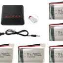 5PCS 3.7V 720mAh Lipo Battery with 5 in 1 Charger for Syma X5C X5C-1 X5A X5 X5SC X5SW H5C V931 Drone Accessory