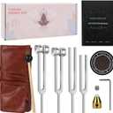 Tuning Forks for Healing Set 128Hz, 136.1Hz, 256Hz, 384Hz Resonance Sound Healing Instruments, Harmony & Pure Frequency Sound Therapy & Frequency Healing, Weighted Medical Grade Tool