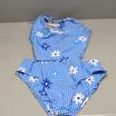 seamoly Floral Halter Tied Cheeky Tankini Set (X-Small, Sky Blue-01)