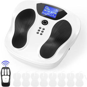Creliver Medic Foot Nerve Muscle Stimulator Pro +, FSA HSA Eligible, EMS/TENS Leg Foot Massager for Neuropathy Pain Relief, Plantar Fasciitis, Circulation, Tens Unit Muscle Stimulator with 8 Gel Pads