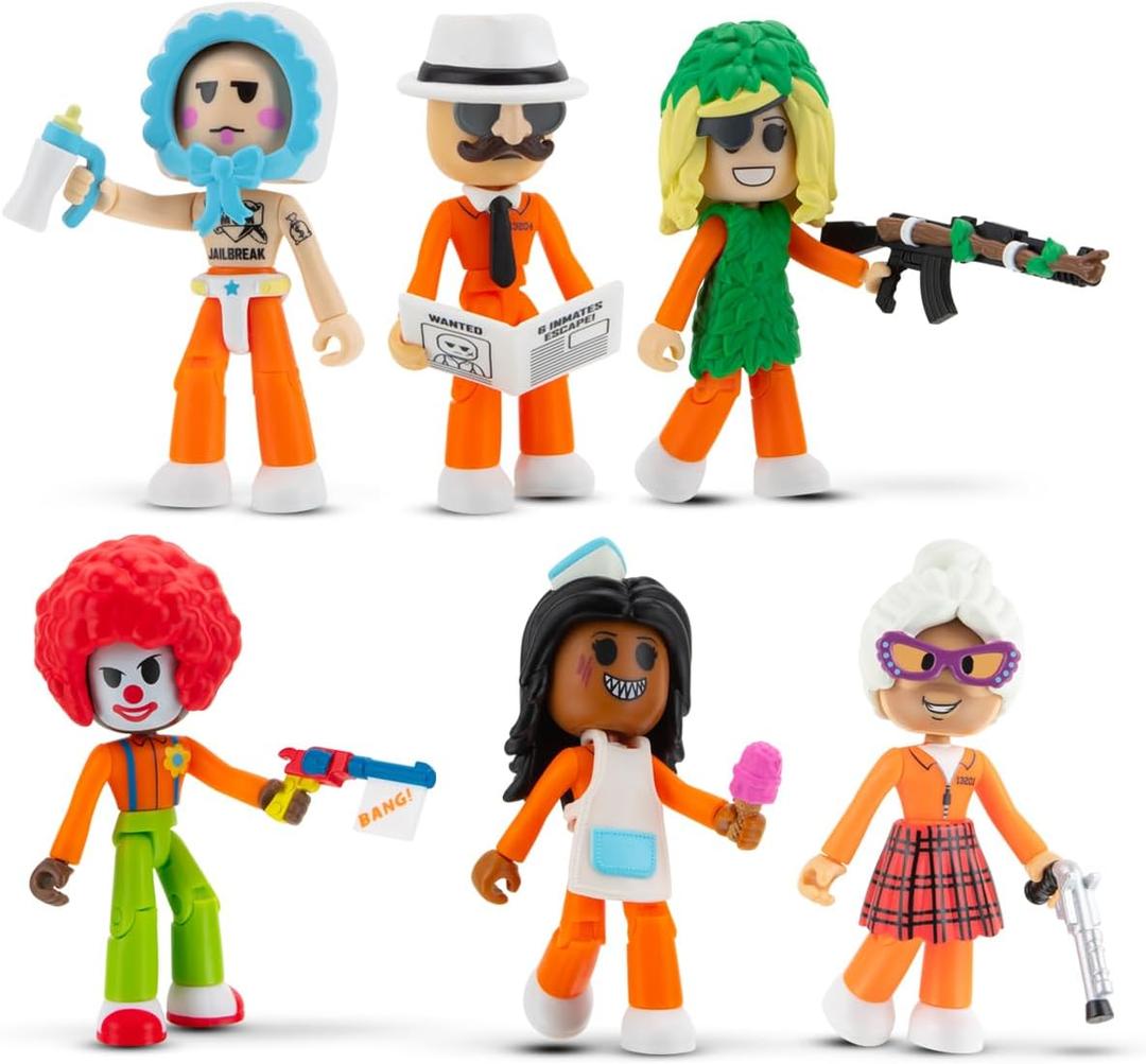 DevSeries Jailbreak: Hiding in Plain Sight Multipack Six 2.75-Inch Action Figures with Mix and Match, Accessories, and Exclusive Virtual Item Code