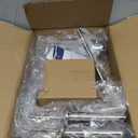 Farmhouse Chandelier, 6-Light Metal Hanging Ceiling Light Fixture for Dining Room, Kitchen Island, Living Room, Entryway, Foyer-Brushed Nickel