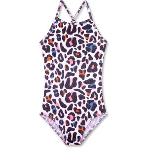 LUOUSE Swimwear for Girls Swimsuits Quick Dry Cross-Back Adjustable Strap Bathing Suit for Kids 8-9 Years