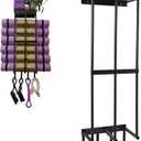 Yoga Mat Holder Mount Wall,Yoga Mat Storage Rack Compatible with Foam Rollers and Resistance Bands for Home Gyms