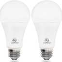 Radar Motion Sensor Light Bulbs, 14.5W 100W Equivalent A21 LED Bulb, 1500LM Dusk to Dawn LED Bulbs, Daylight 5000K Auto on/Off Motion Detector Light for Porch, Garage, Patio, E26 Base, 2 Pack