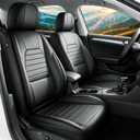 Leather Car Seat Covers Fit for Honda Civic 2003-2026 Full Set Black