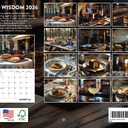 Foodie Wisdom Calendar 2026 Famous Food Lover Quotes Monthly Wall Calender 12 Month | American Made In The USA