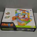 KlickRail Electric Train Set Flexible Race Track for Kids 4 6 7 8, 88 Pcs Car Track for Toddlers 3-5, Building Toy Train Track Gravity-Defying 3D Embedded Layouts & Motorized Car, STEM Learning Gift