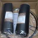 GO&SO Black Velvet Lamp Shades Set of 2 Medium Drum Lampshades -13" Top x 13" Bottom x 10" High(Spider) Traditional Fabric Lamp Shade for Table Lamps - Replacement Lampshade - Assembly Required