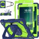 WESOROL Case for iPad 9th Generation 10.2 Inch Tablet Case Military Grade Shockproof Cover for iPad 9th/8th/7th Gen Cases with Rotating Stand Screen Protector Pencil Holder,Navy Green