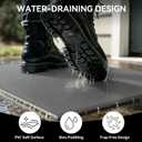 Welcome Door Mat Outside Non-Slip Durable Waterproof Grey 31"x47"