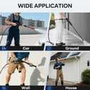 3/8" Pressure Washer Hose 25FT 4800PSI with 3/8 Inch Quick Connect, Kink Resistant Industry Grade Steel Wire Braided, Wear Resistant Power Washer Hose with M22 14mm Adapter