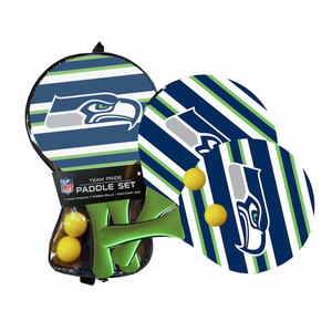 Team Pride Paddle Raquet Ball Set-Solid Colors-Bundle Pack,  Seattle Seahawks Beach Paddle Ball Set
