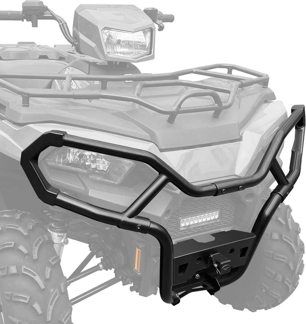 Front Bumper for Polaris Sportsman, Heavy-Duty Steel Upper Brush Guard Bumper Protector Trail Brushguard for Polaris Sportsman 570 450 2021-2025 Accessories (Replace #2884844)