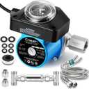 Instant Hot Water Recirculating Pump Kit with 304 Stainless Steel Bypass Valve for Tank Water Heaters Includes All Installation Components, And 20-Inch PEX Supply Lines for Potable Water