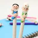 Bestgrew 10pcs Doctor and Nurse Polymer Caly Ball Point Pens Cute Novelty Lovely Cartoon for Writing Stationery School Office Supplies