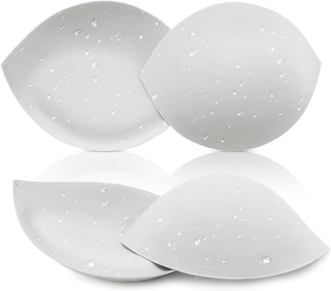 Nimiah Waterproof Swimsuit Push-up Inserts - Bra Pads Cup 2 Pairs Comfy Breast Enhancer Add Instant Volume for Bikini