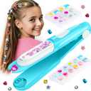 Hair Gem Stamper Kit, Bling Hair Jewels for Girls Toys, Hair Styling Tool with Reusable Shining Diamonds, Birthday Gifts Toys for Girls Ages 3 4 5 6 8-12